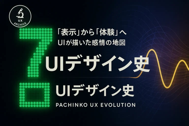 🔬 パチンコ演出論：UIデザイン史｜「表示」から「体験」へ進化したUX設計の全記録